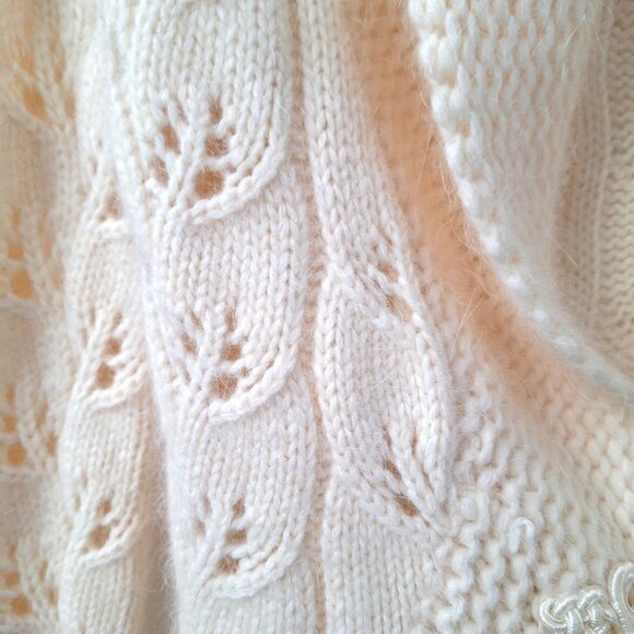 Le Chateau Angora Blend Cream Cardigan - Picture 6 of 9